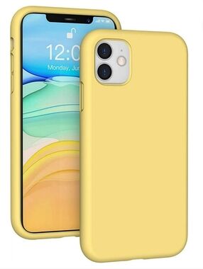 Yellow Silicone Phone Case for iPhone 11 - 6.1" Soft Protective Cover